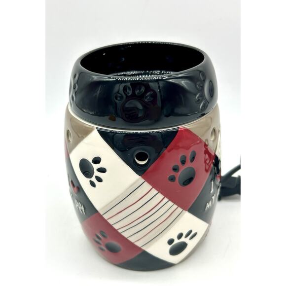 Scentsy PAWS Wax Warmer Full Size Retired 2009 I Love My Pets Tested & Works - Picture 7 of 13